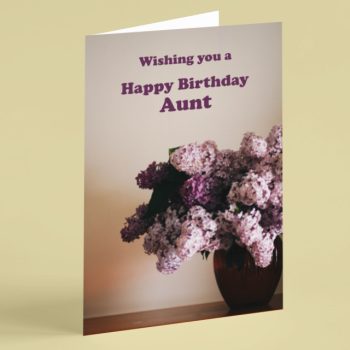 Flowers in vase Aunt birthday card
