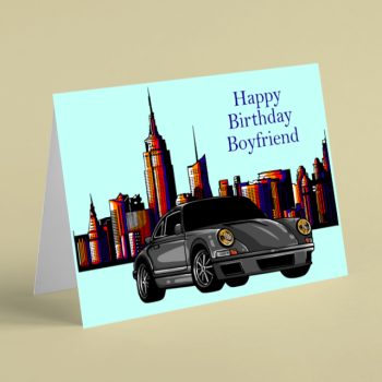Sports car Boyfriend birthday card